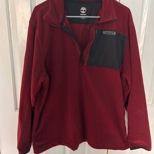 Timberland Burgundy Fleece with Black Pocket